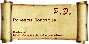 Popescu Dorottya névjegykártya